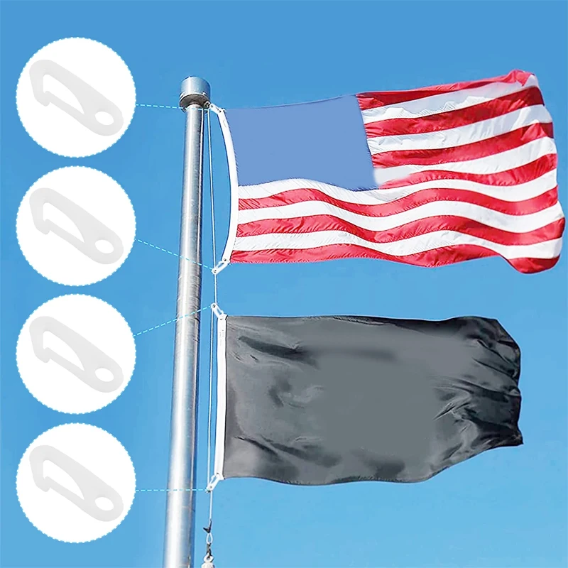 12 шт. зажимы для флагштока карабины аксессуар - крючки крепления флага веревки