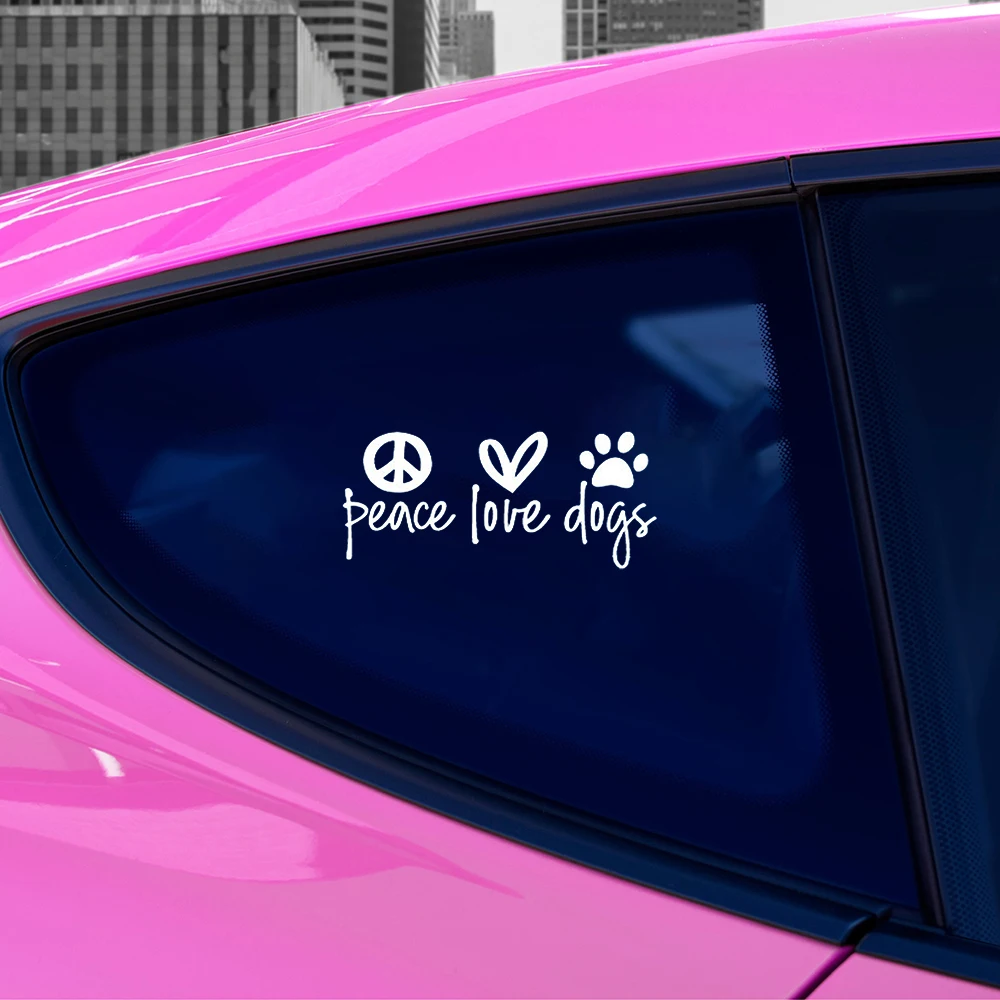 Автомобильные водонепроницаемые виниловые наклейки с надписью Peace Love