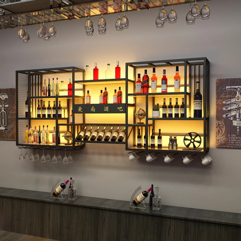 Винный шкаф для гостиной бара ликера минималистичная полка настенная