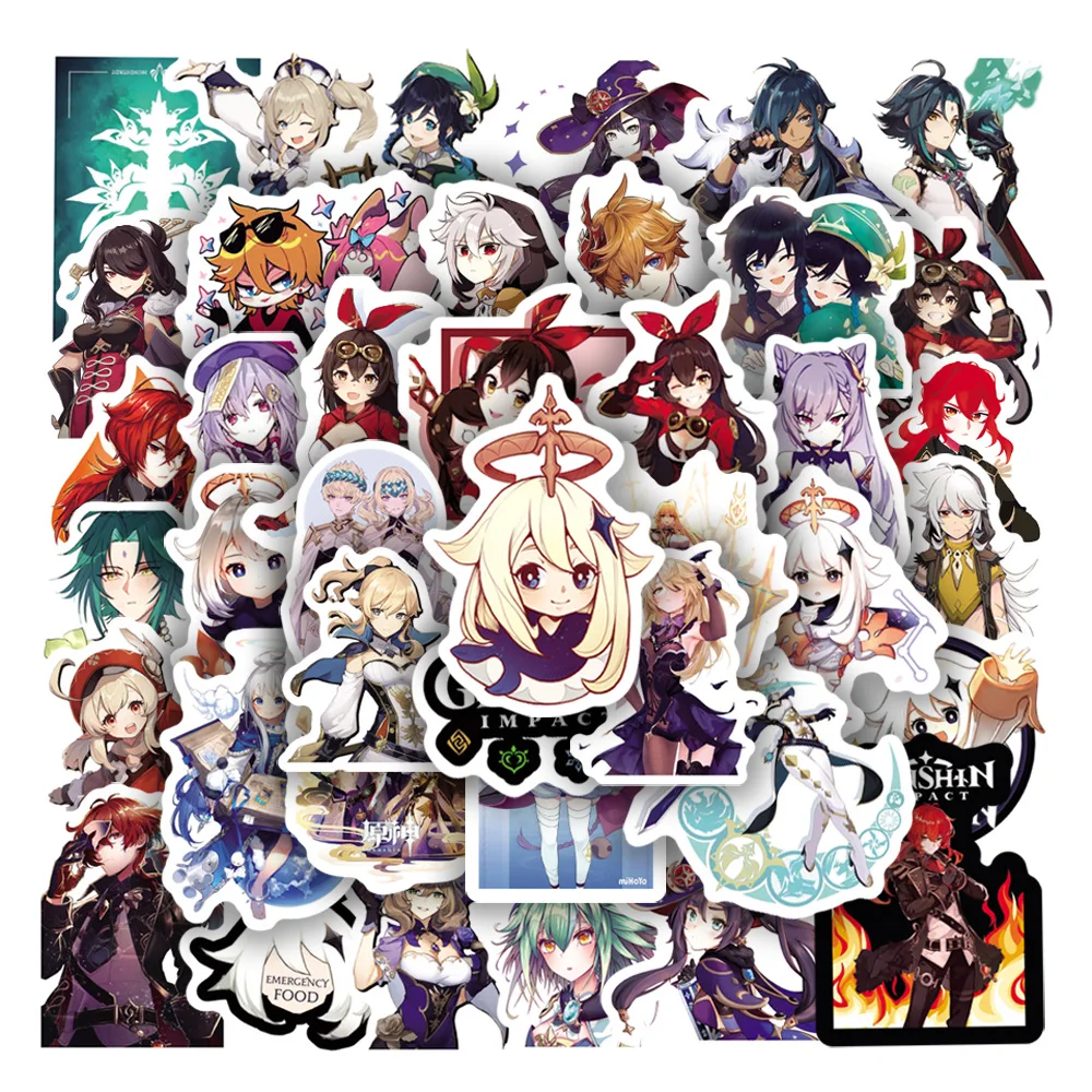 

50 шт. Приключения Game Genshin Graffiti Two-объемный стикер