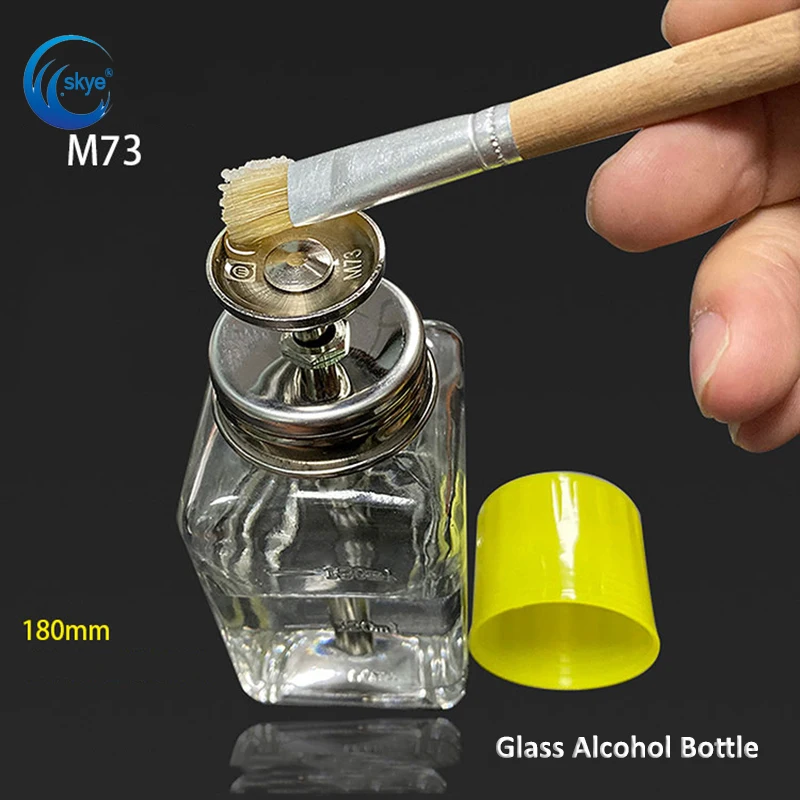 

Amaoe M73 Glass Water Bottle Alcohol Bottle Metal Suction Pipe Pressing Type Automatic Water Bottle for Repair Clean Tool