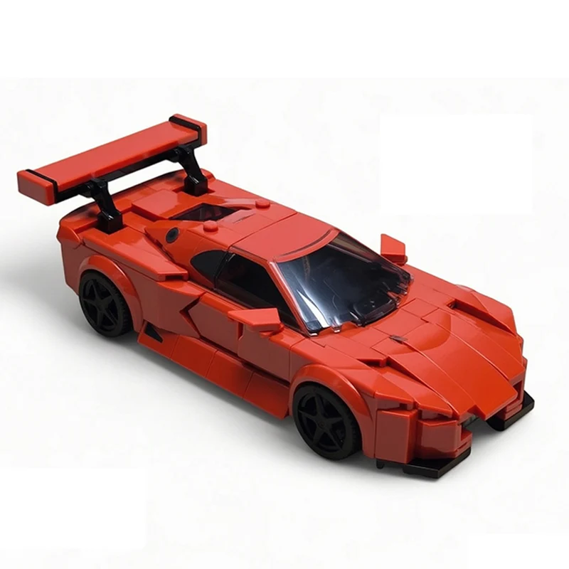 Фото Модель гоночного автомобиля QWER Speed Racing Car MOC, строительные блоки Z06.R GT3 WEC IMSA Le Mans, модульная технология, детский подарок на праздники, игрушка для сборки. №3