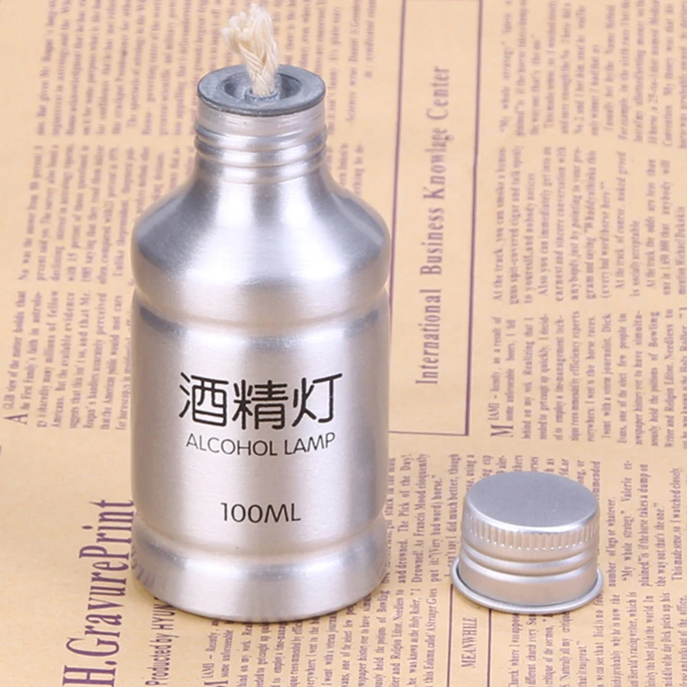 

Stoves Alcohol Lamp Survival Camping 100ml Aluminum Alloy Burner Lamp Chemistry Lab Tool Hiking Liquid Portable