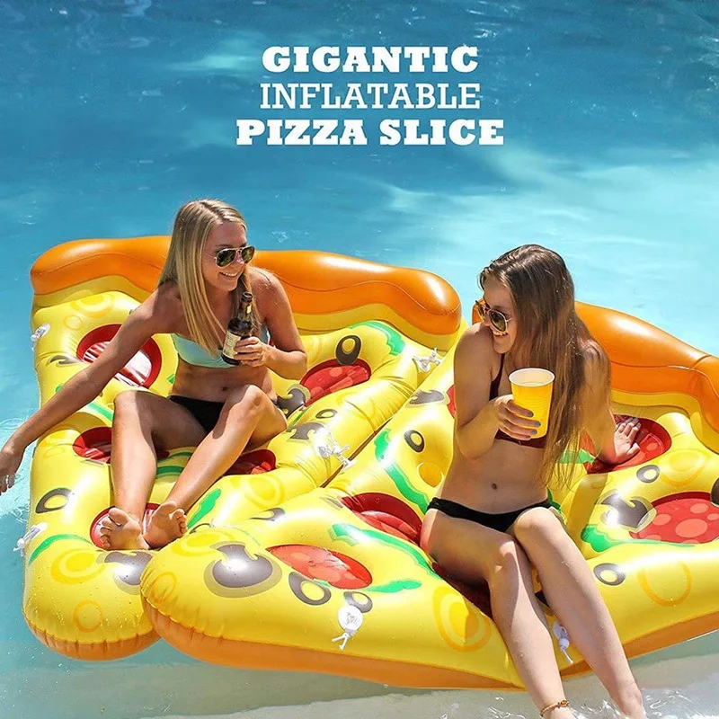 

Inflatable Bed 180cm Summer Giant Pizza Inflatable Swimming Ring Swimming Pool Floating Adult 2 Pc Water Sleeve Floating Pad