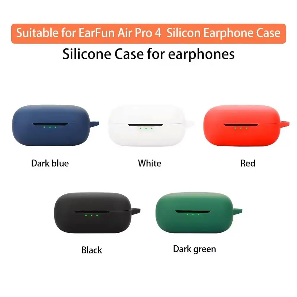 Защитный чехол для наушников подходит EarFun Air Pro 4 силиконовый мягкий резиновый