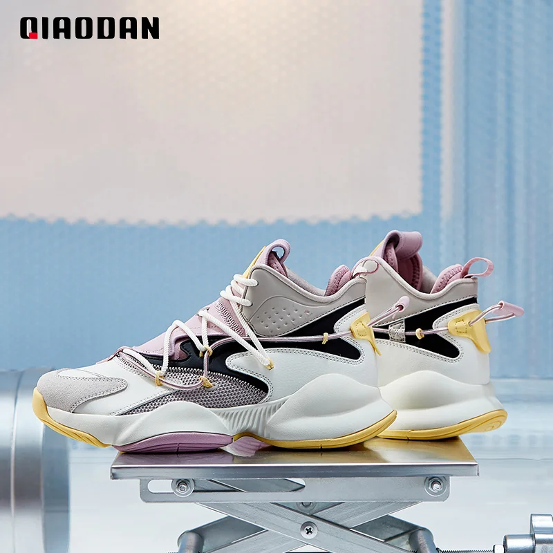 QIAODAN Basketball Shoes for Women Autumn 2023 New Comfortable Shock-Absorbant High Top Vintage Casual Shoes Sneaker XM36202012