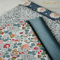 145x50cm grey blue floret childrens baby summer shirt sewn fabric dress diy handmade poplin fabric