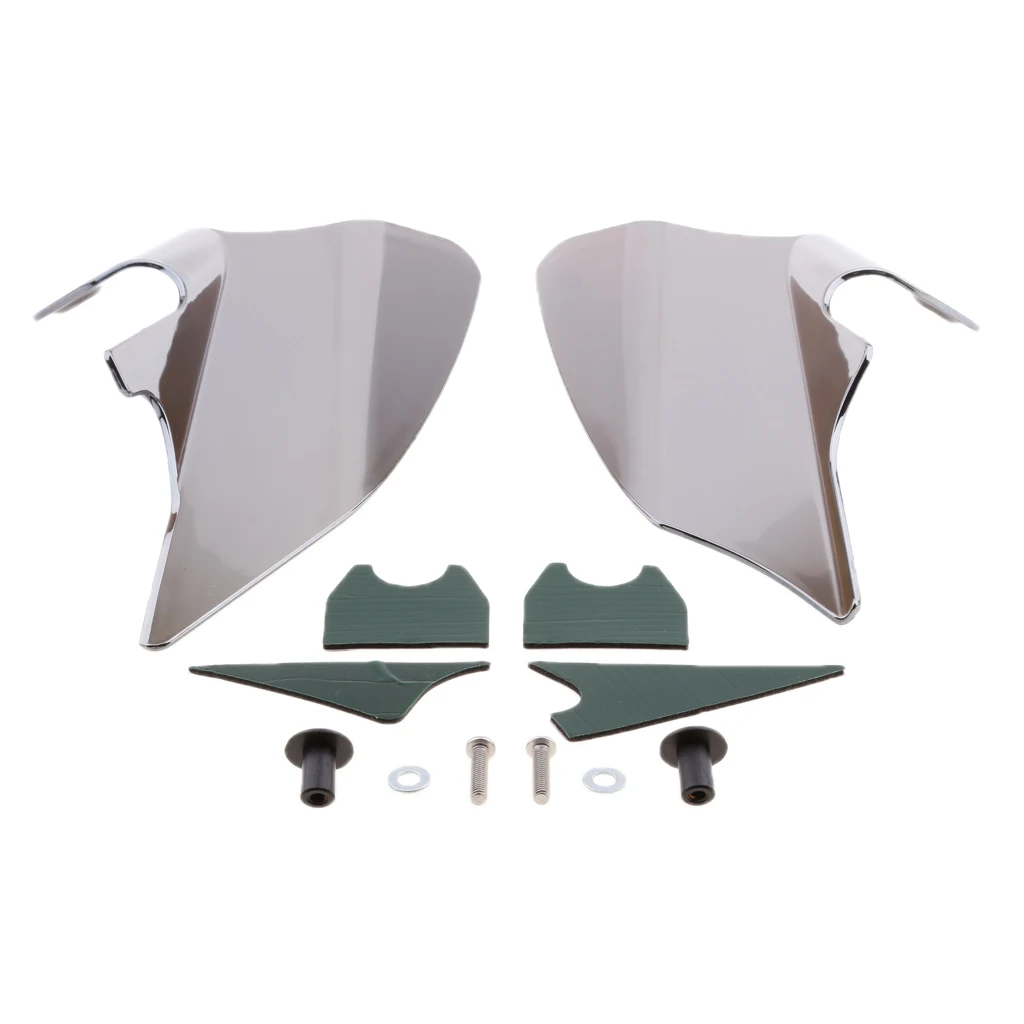 

Chrome Reflective Saddle Air Heat Deflector For Street Glides 97-07