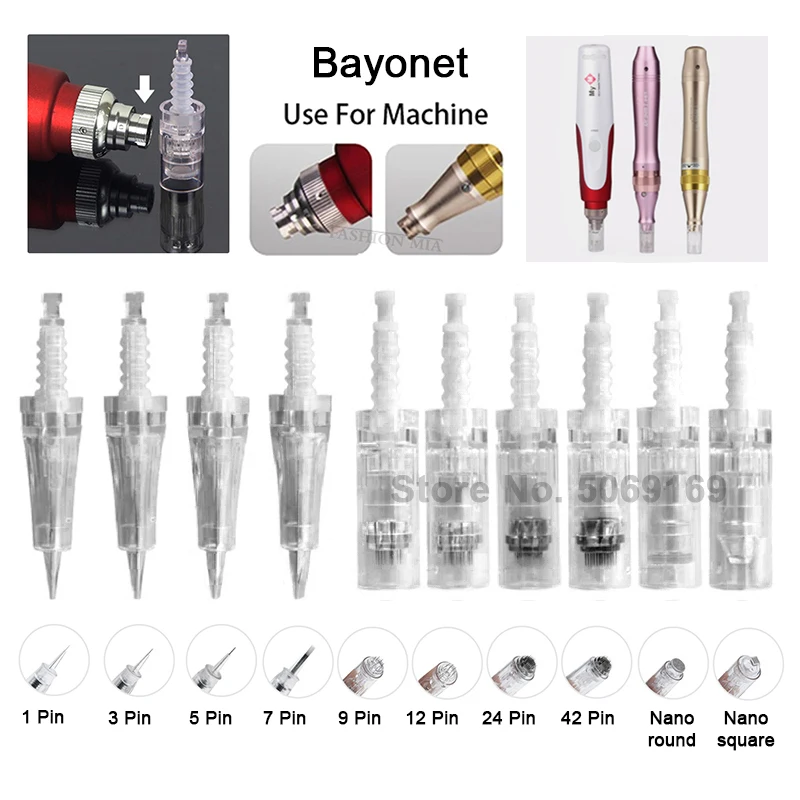 

10 PCS Dr Pen M7 M5 Derma Pen Bayonet Cartridge Replacement Microneedling 1/3/5/9/12/36/42 Nano Round MicroNeedle Tattoo Needles