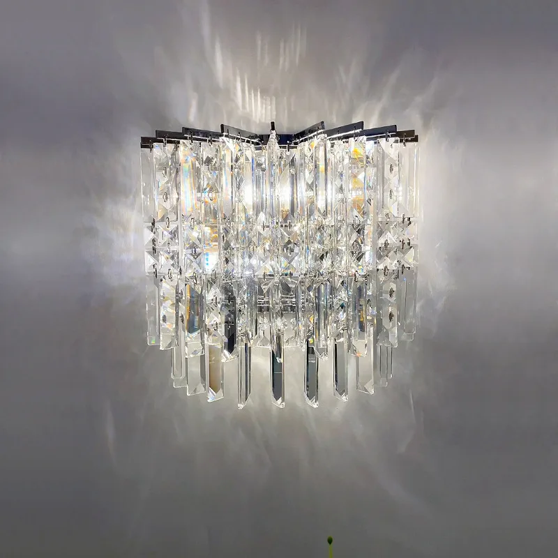 

Modern Light Luxury Crystal Wall Lamp Bedroom Living Room Egyptian K9 Creative Personality Designer Bedside Lamp Wall Lamp