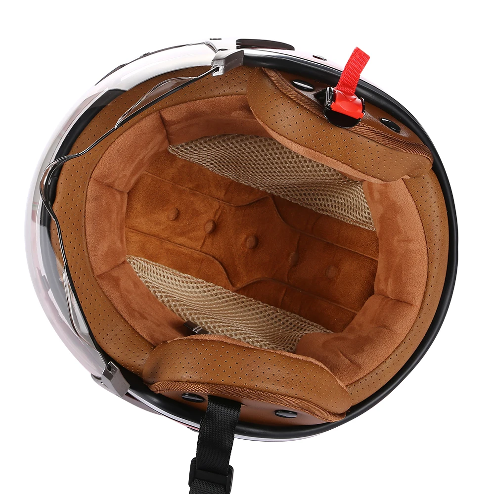 Ретро мотоциклетный шлем с открытым лицом Casco Moto Cafe Racer четыре сезона для мужчин и