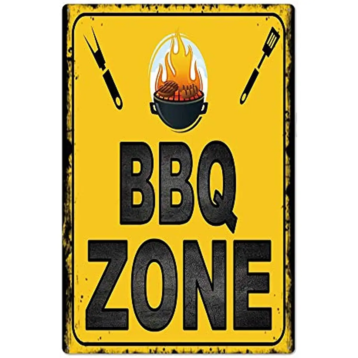 

Жестяные металлические настенные вывески в стиле ретро с изображением зоны барбекю, толстая жестяная плита, печатный плакат, настенное украшение, винтажный декор, домашний декор