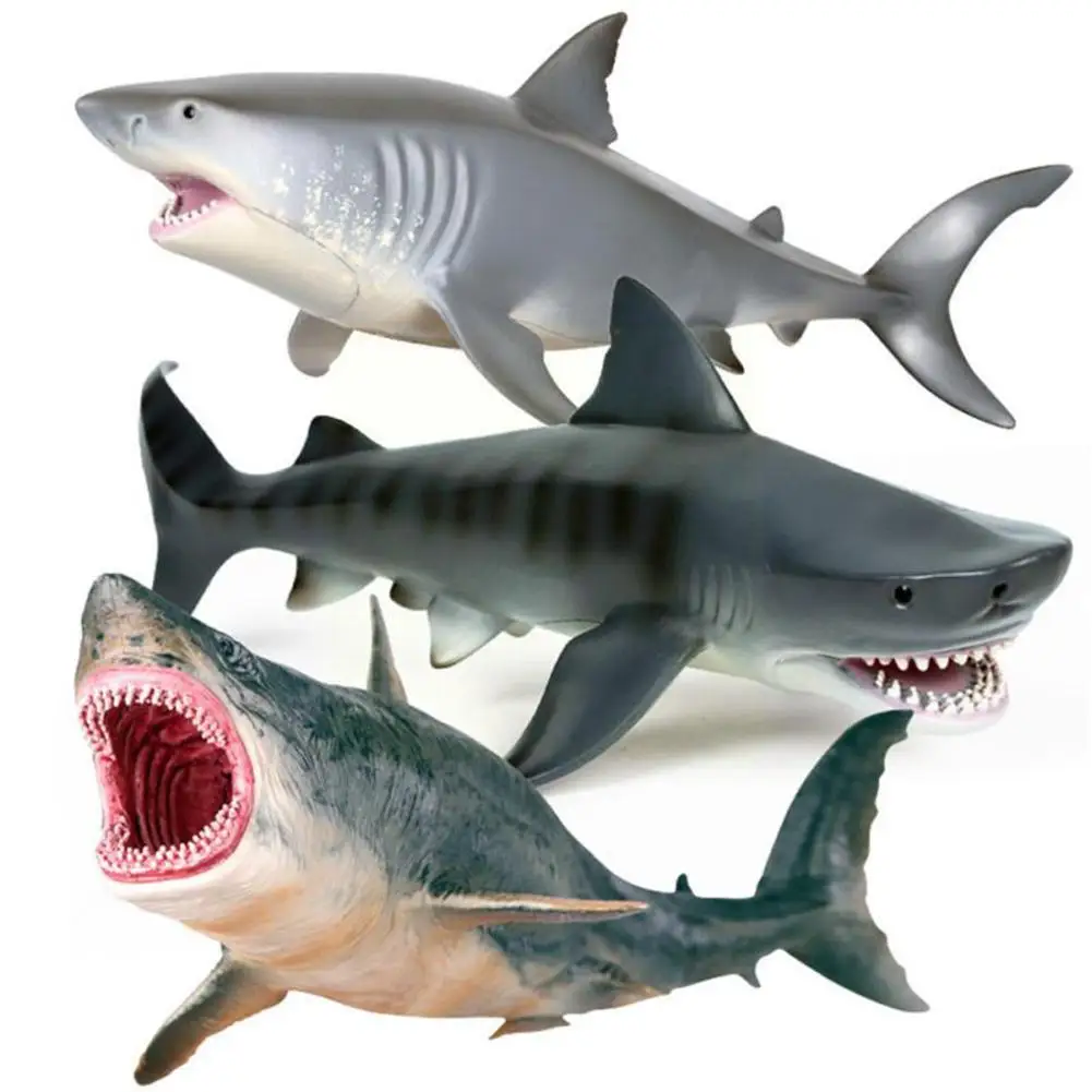 

Marine Sea Life Megalodon Action Figure Classic Ocean Animals Big Shark Fish Model Pvc Collection Toy For Kids Gift I6f2
