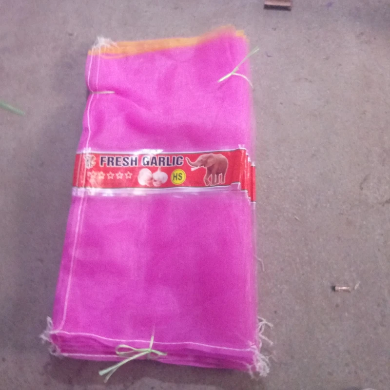 

Custom 16''*32'' Garlic packing bags Polyethylene net sack for Oyster Mesh bag