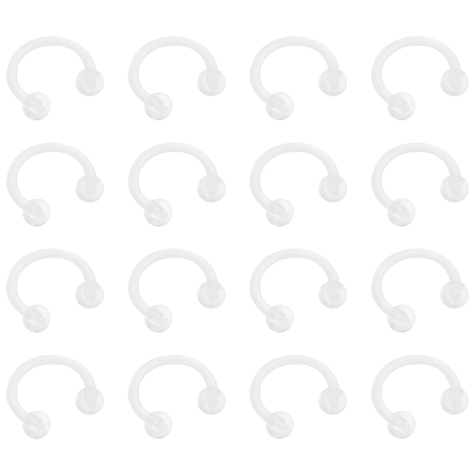 

18 Pcs Clear Nose Ring Ladies Suits Lip Studs Rings Set Jewelries Decor Nails Acrylic Chic Work Jewelry