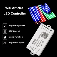 dc5 24v sp801e wifi art net magic led controller led matrix panel module ws2812b ws2811 light strip app control ios android