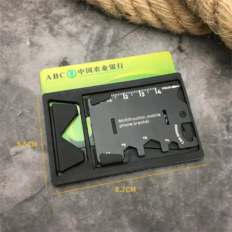 

10 in one outdoor multi-functional mobile phone holder tool card hunting combination edc tool folding saber card Camping