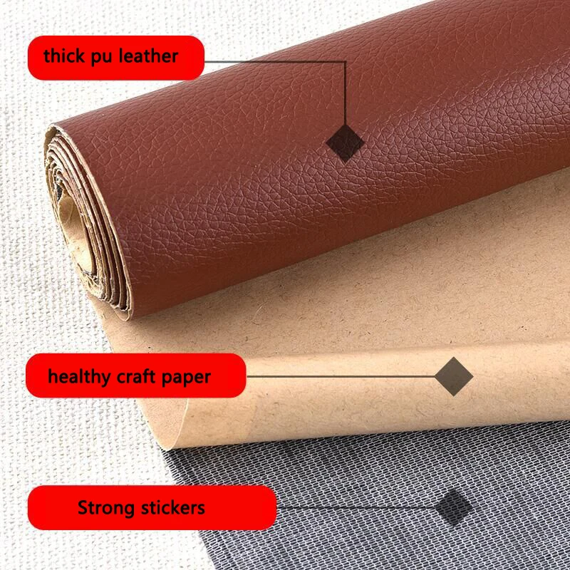 50x137cm Self Adhesive Leather Fix Repair Patch Stick-on  Sofa Repairing Subsidies Leather PU Fabric Stickers Patches Scrapbook