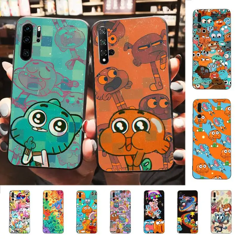 

Anime-World-of-Gumball Phone Case for Huawei P30 40 20 10 8 9 lite pro plus Psmart2019