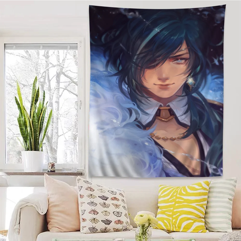 Genshin Impact Kaeya альберхиппи настенные подвесные гобелены богемные Мандала INS