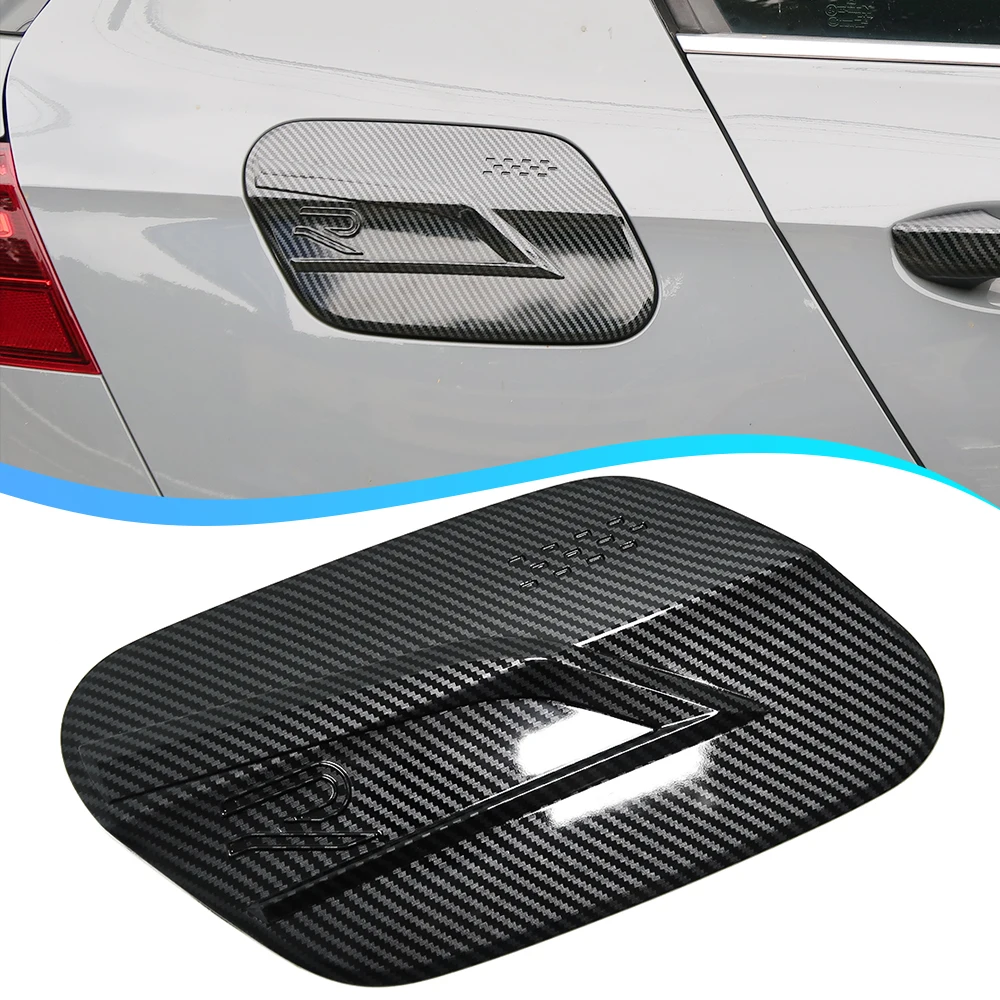 

Glossy Black Color Car Fuel Tank Cap Gas Oil Protect Cover Frame Exterior For VW Golf 8 MK8 VIII GTI R GTE GTD 2020-2022