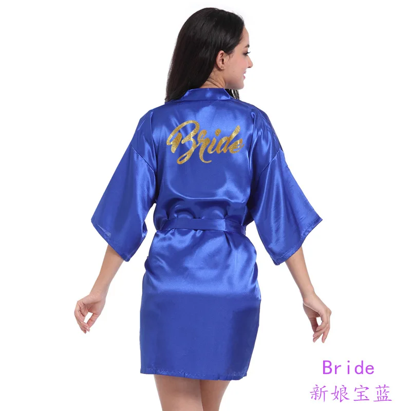 2022 Women's Wedding Dressing Gown Gilded Onion Powder Bride Nightgown Women's Summer Thin Cardigan Bridal Morning Gown G3