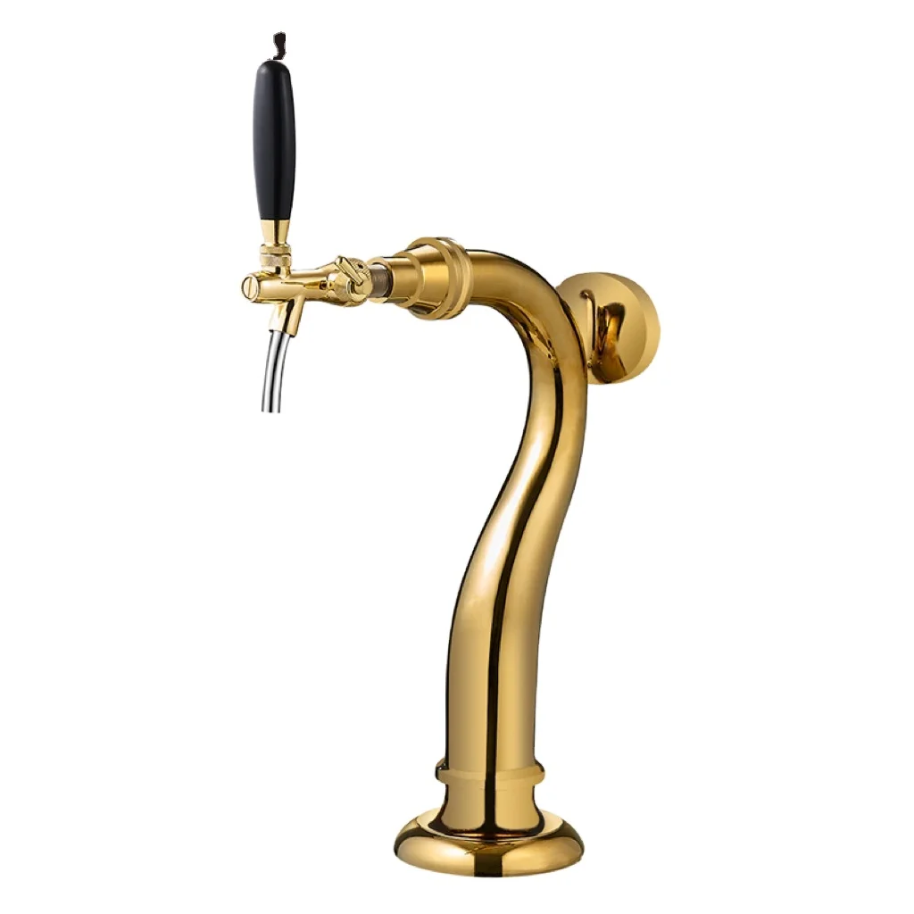 

Cheap Wholesale Private Label Gold Brass Body Material 304 Stainless Steel One Hand Beer Tower For Bar Home Hotel Restaurant Bee