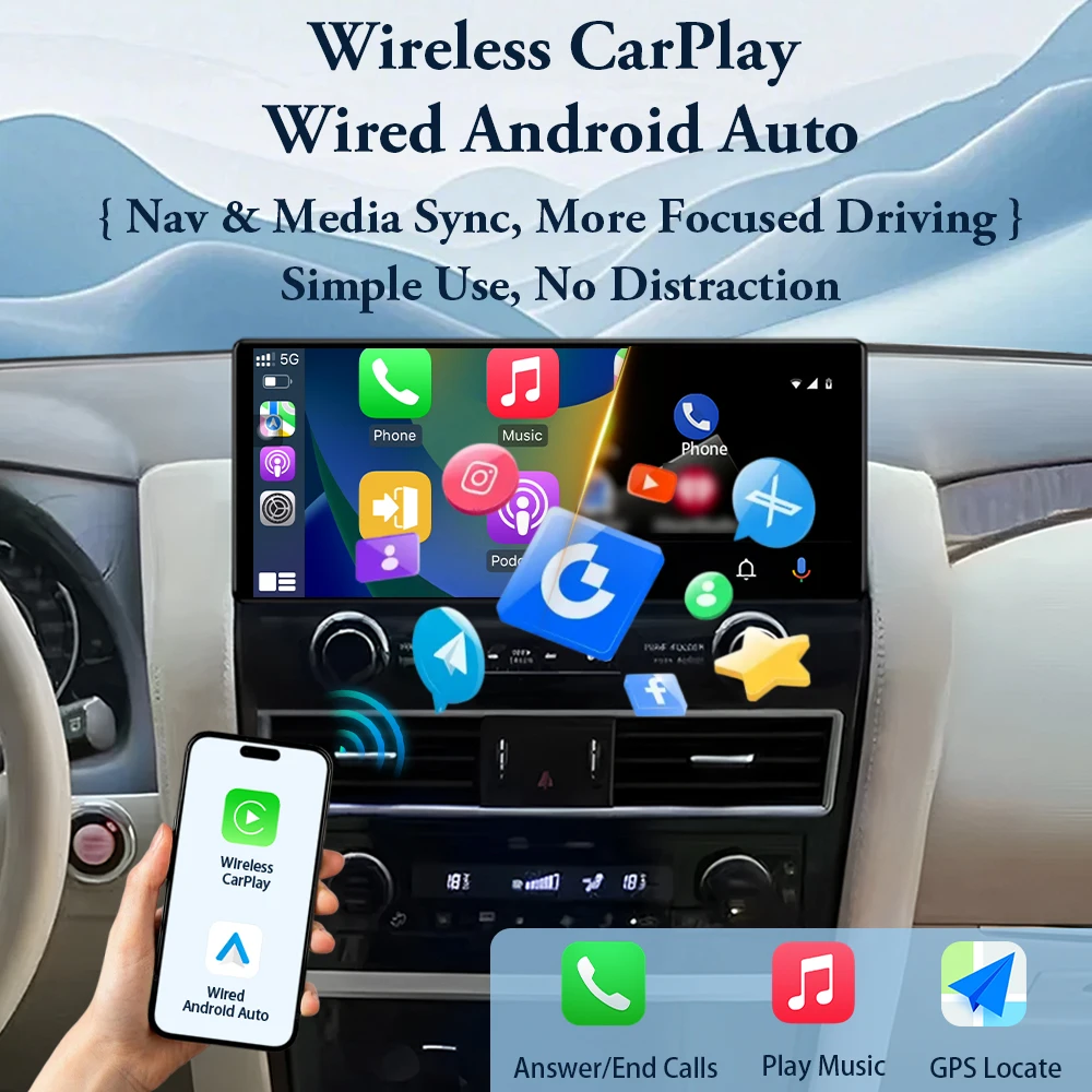 Фото Для Mitsubishi Lancer EX 2010-2017, 8-ядерный, 12+256 ГБ, автомобильная GPS-навигация, CarPlay, автомагнитола, мультимедиа, разделение экрана, Bluetooth, Wi-Fi №2