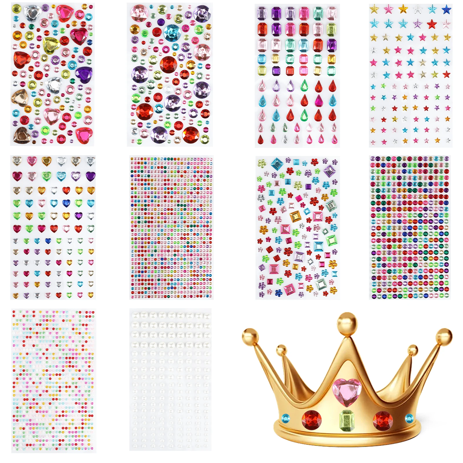 10 листов искусственная фотография разноцветная акриловое сердце звезда