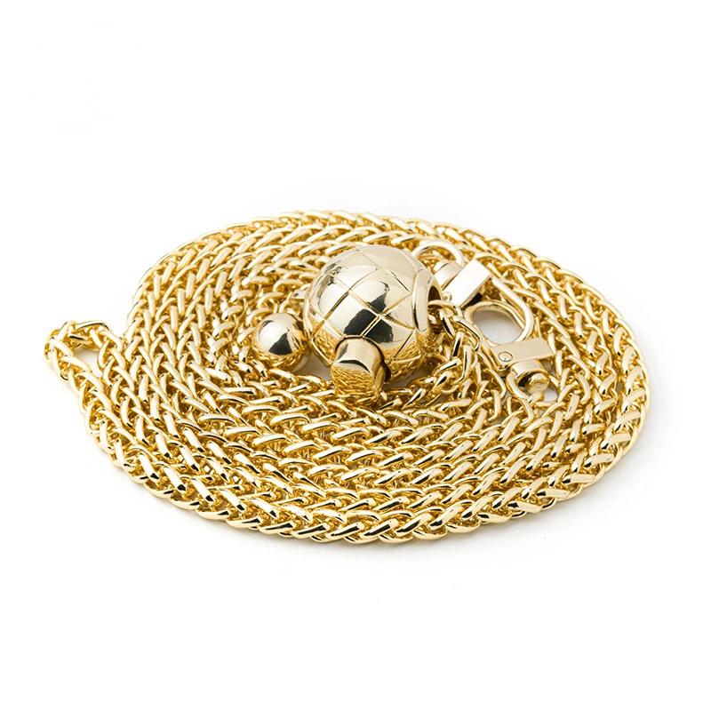 

Bag Parts 120cm Metal Purse Chain Strap Handle Replacement Chain Handbag Shoulder Bag Chain Accessories Light Gold