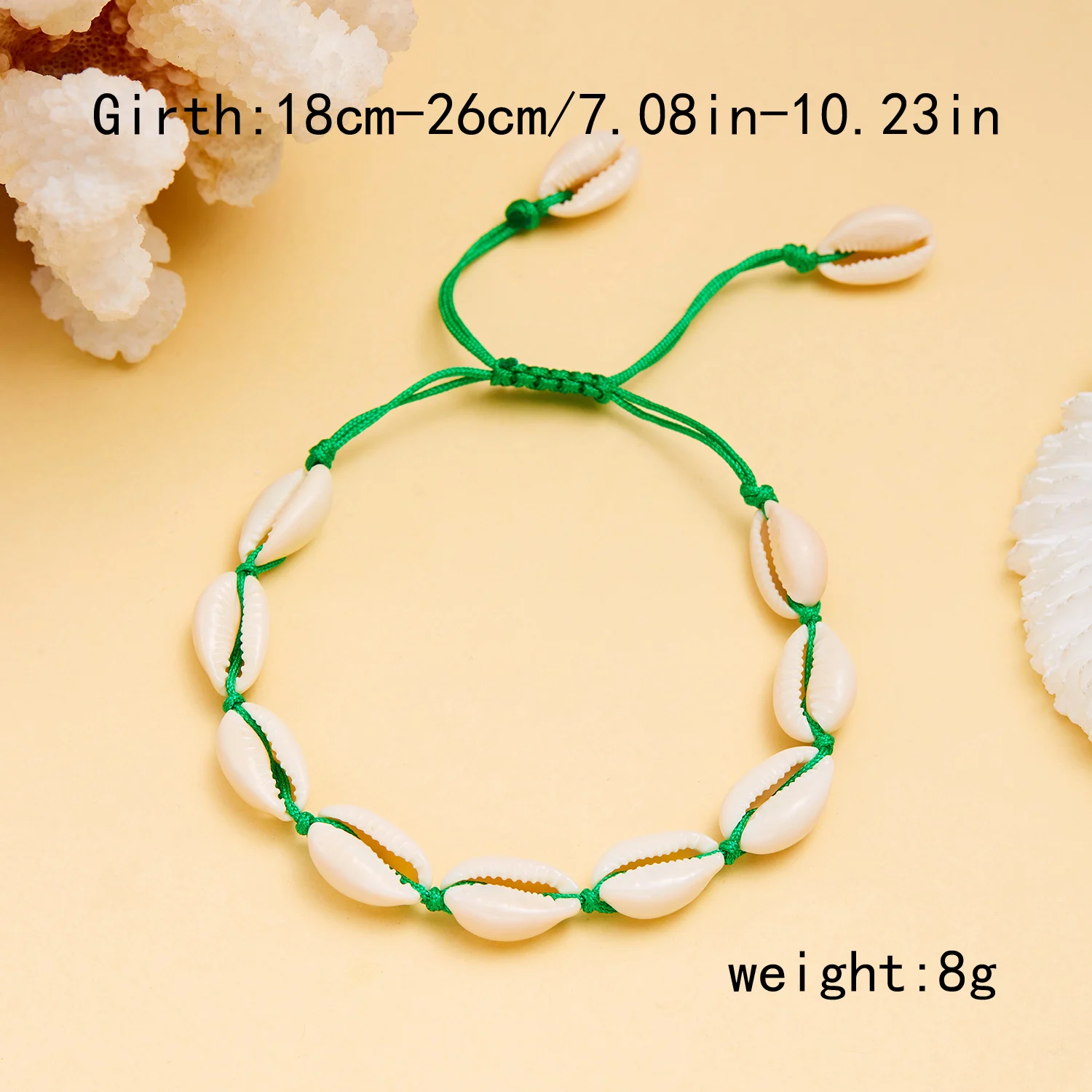 Плетеный браслет в богемном стиле из натуральной ракушки для женщин и девушек