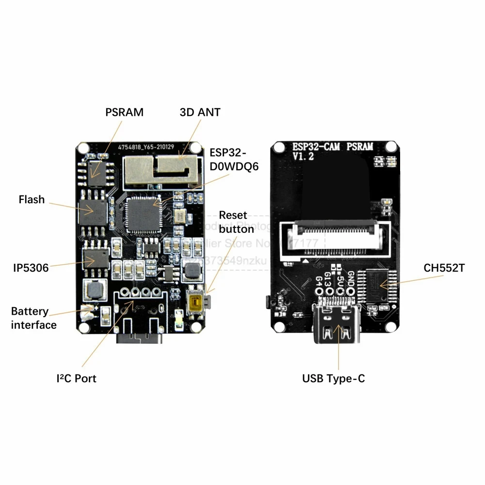 НОВАЯ ESP32 CAM с комплектом модуля камеры OV3660 2 4 ГГц Wi-Fi и Bluetooth 8 МБ PSRAM тип C загрузка