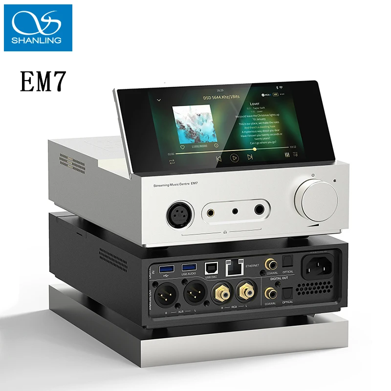 SHANLING EM7 ES9038Pro ЦАП Усилитель для наушников Android 10 универсальный настольный
