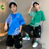boys summer clothes sets 4 to 11 years old children casual t shirts shorts 2pcs tracksuits for teenagers outfit kids sports suit