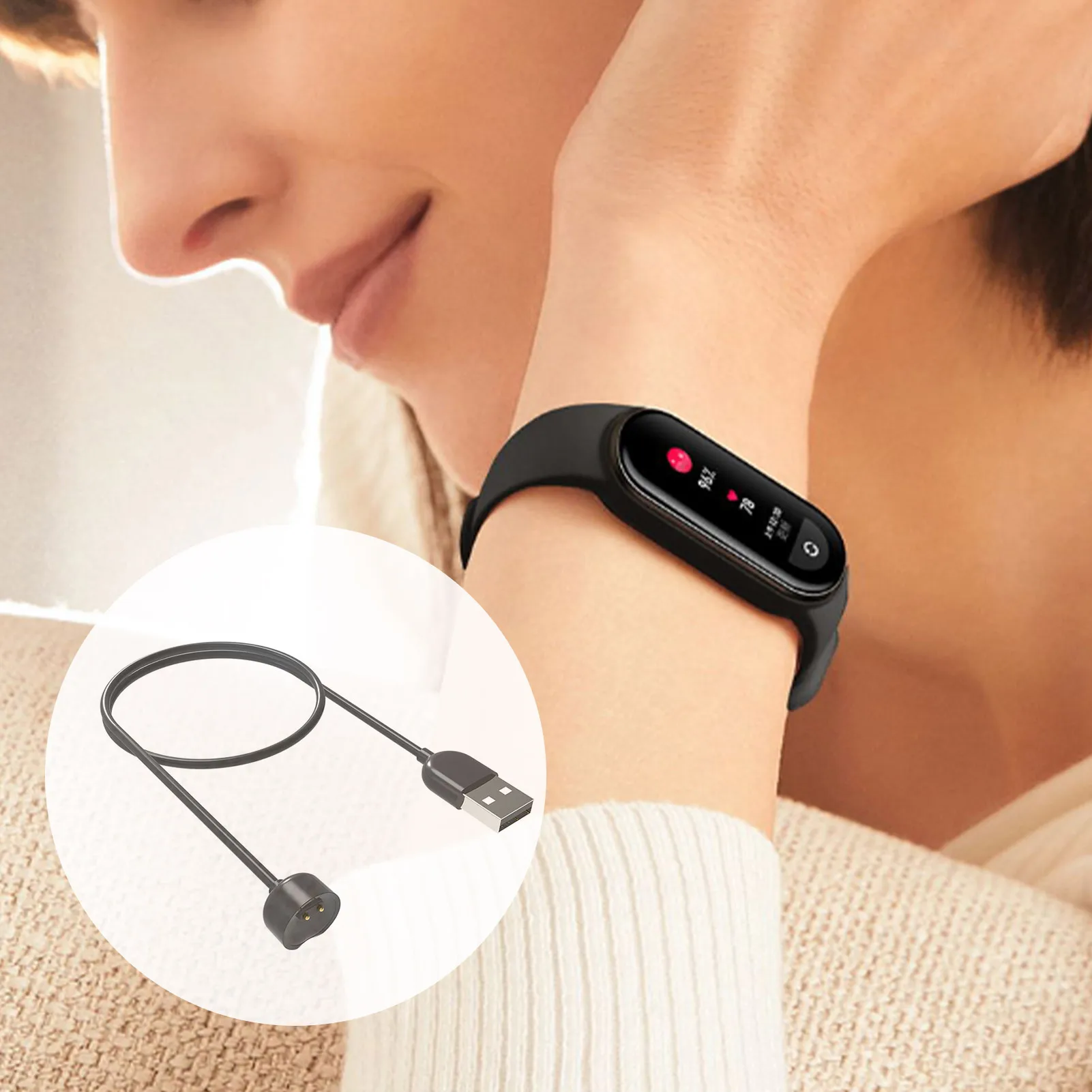 

Зарядное устройство для Xiaomi Mi Band 7, Сменное зарядное устройство для Mi Band 7, USB-адаптер для зарядки, провод для Mi7, аксессуары для смарт-браслета ...