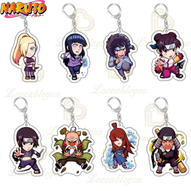 

Naruto Anime Figures Keychain 5cm Haruno Sakura Hatake Kakashi Model Key Pendant Cartoon Bag Pendant Q Doll Gift for Children