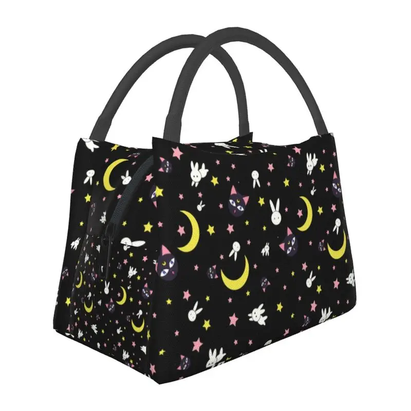 

Теплоизолированная женская сумка-тоут для ланча с изображением моряков Луны, переносной термоохладитель Luna, Ланч-бокс для еды, для работы и путешествий