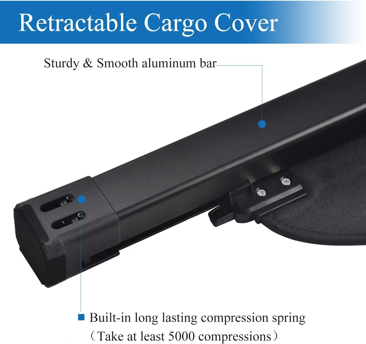 Фото Автомобильный коврик в багажник для Hyundai Ioniq 5 NE 2022 2023 2024, парусиновый кожаный задний выдвижной коврик для защиты конфиденциальности, аксессуары для интерьера №5