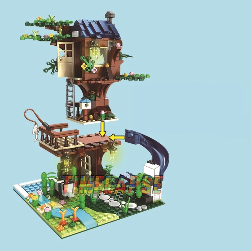 Современные строительные блоки Treehouse Light Four Seasons классические модели наборы