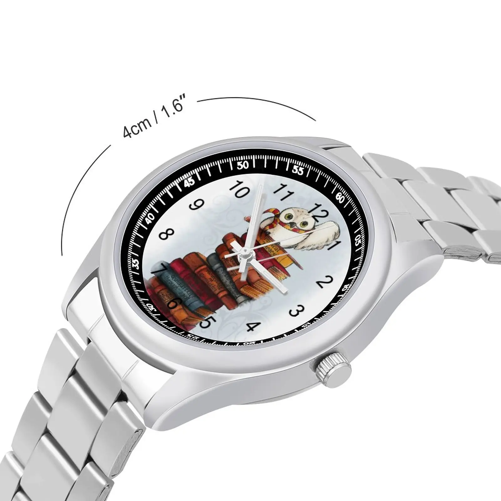 Hedwig Сова кварцевые часы животные из нержавеющей стали фото наручные для девушек