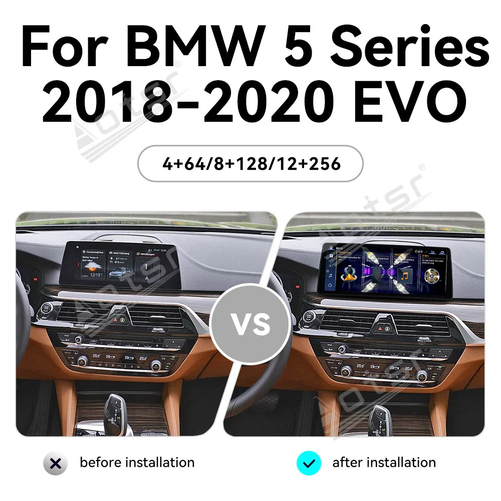 12 3 &quotAndroid 13 CarPlay автомобильный радиоприемник для BMW 5 серии 2018-2020 EVO сенсорный