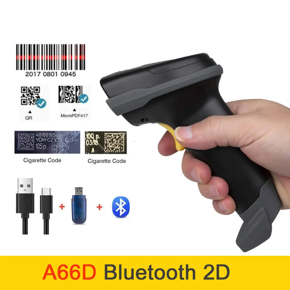 Holyhah Barcode Scanner 1D 2D QR Bluetooth Barcode Reader Wireless wired Laser Bar Code Scanner PDF417 Desktop Scanner images - 6