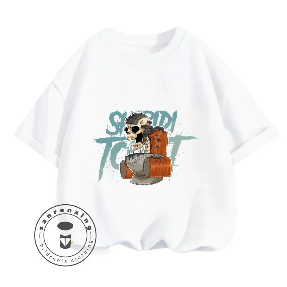 Skibidi Забавная Футболка С Мультяшным Принтом Для Унитаза Мальчиков И Девочек