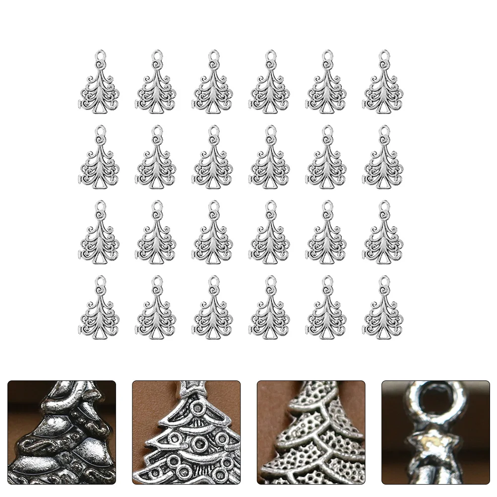 

50pcs Alloy Charms Pendant Christmas Trees Accessories )