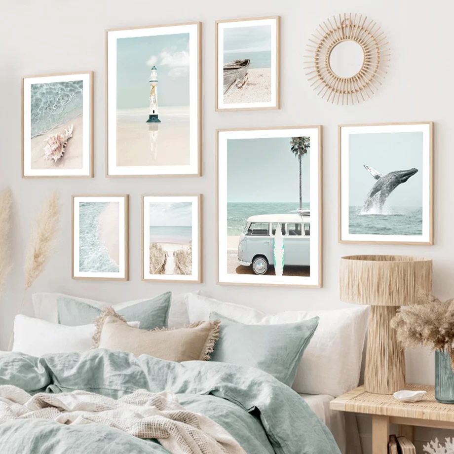 

Whale Conch Beach Wave Kangaroo Hay Path Tower Nordic Wall Art Canvas Painting Posters And Prints Pictures For Living Room Decor