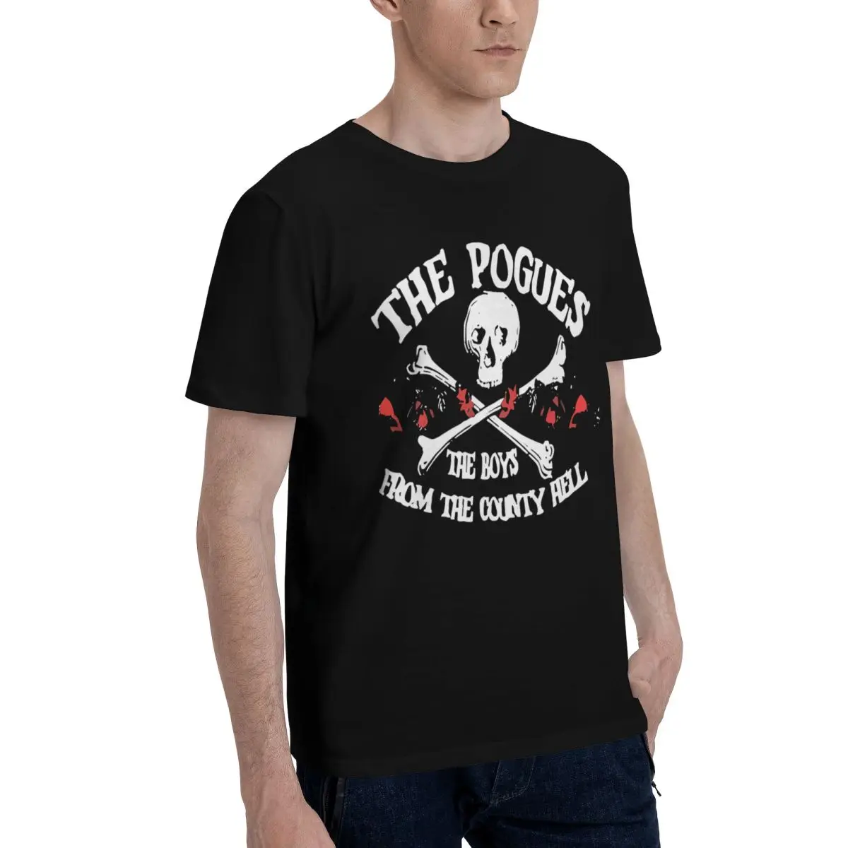 Rij The Pogues Punk Band mercanelea 100% algodón повседневные прозрачные удобные летние футболки для