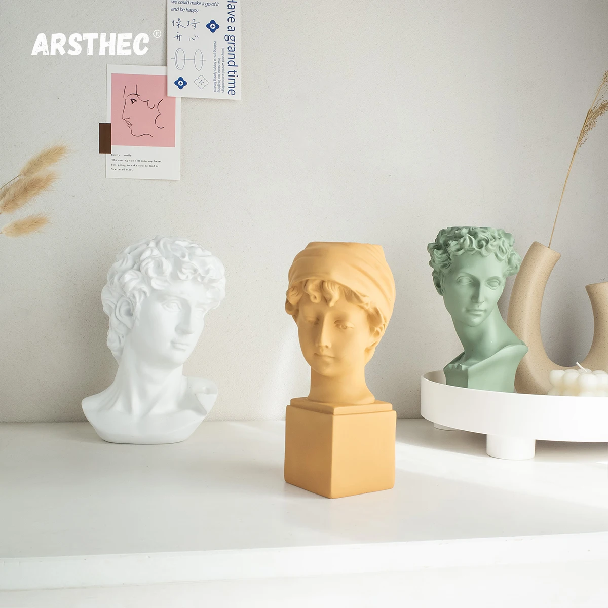 

Цветная Статуэтка с изображением девушки в британском стиле, украшения для рукоделия Давида, домашнее Современное украшение для свадебной вечеринки, настольные аксессуары, ваза