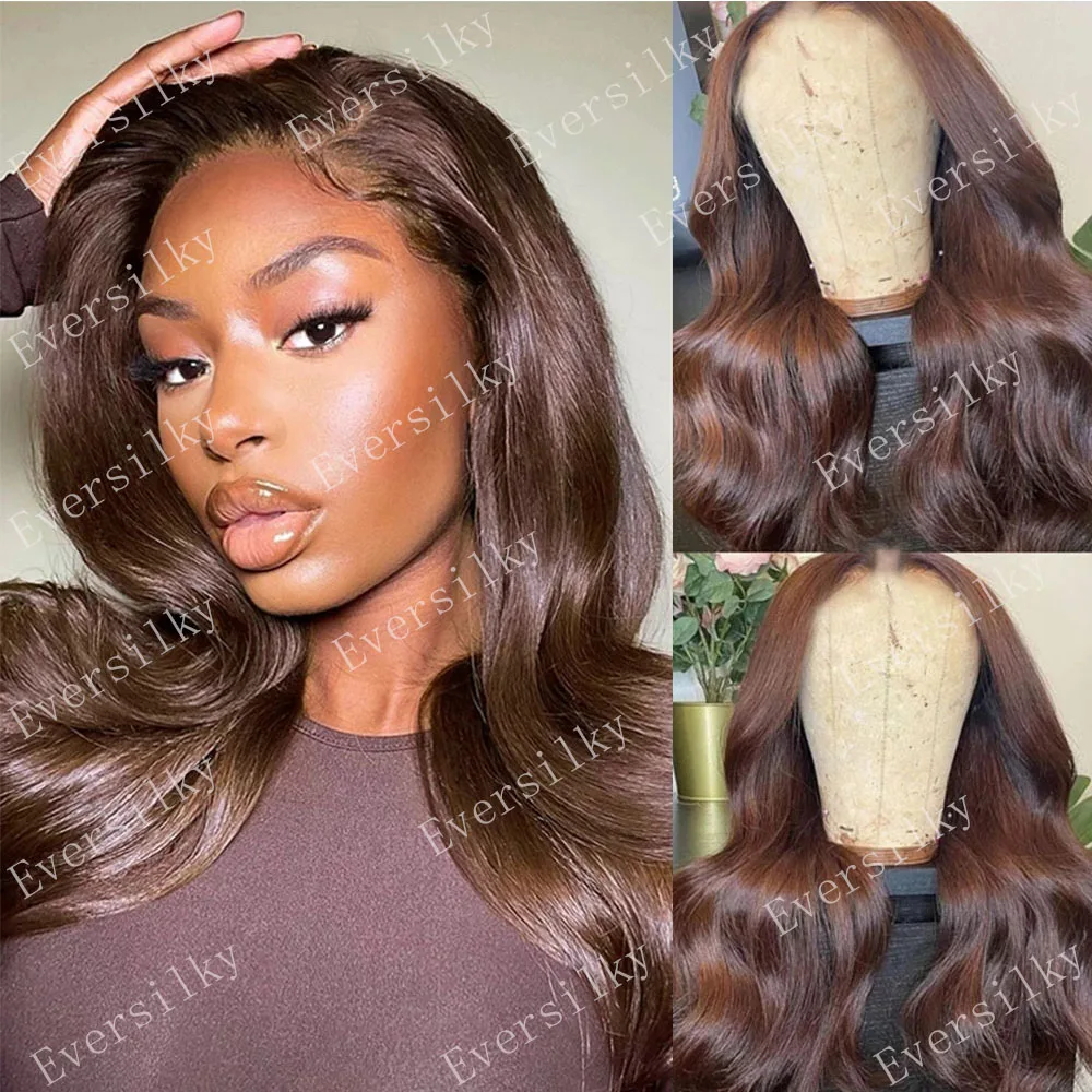 

Dark Chocolate Brown Body Wave V Part 100% Remy Human Hair Women Wavy U Shape Unprocessed Half Wig Peruvian 250Density 30Inches