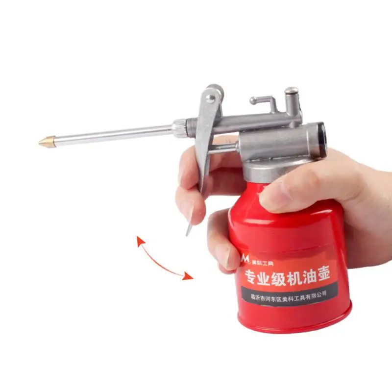 

250ml Oiler Oil Can Lubrication Oil Metal Plastic Machine Oil Pot Extended hose High Pressure Pump Grease Gun Car Injector Tool