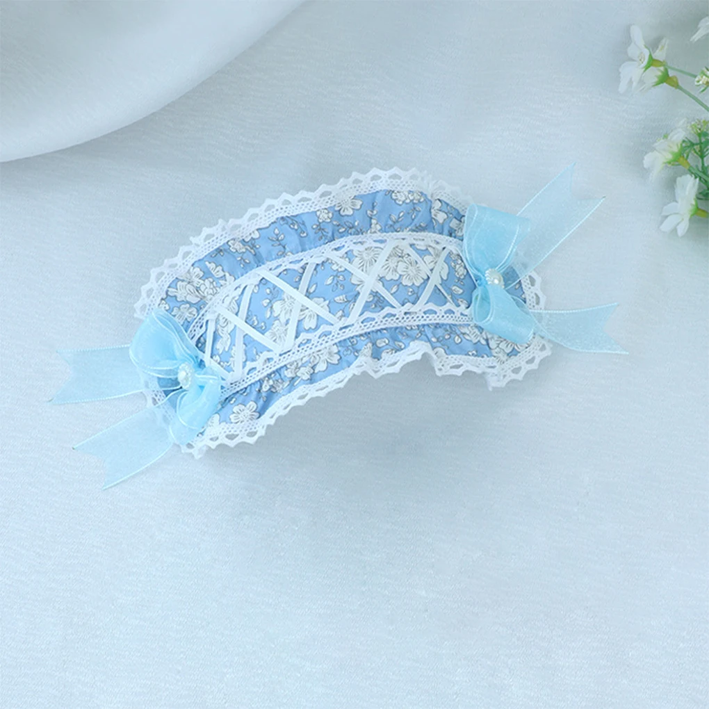 

Повязка для волос для куклы, кружевная портативная Легкая удобная игрушка, хлопковые головные уборы с цветочным узором, аксессуары для воло...